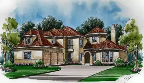 image of large traditional house plan 4946